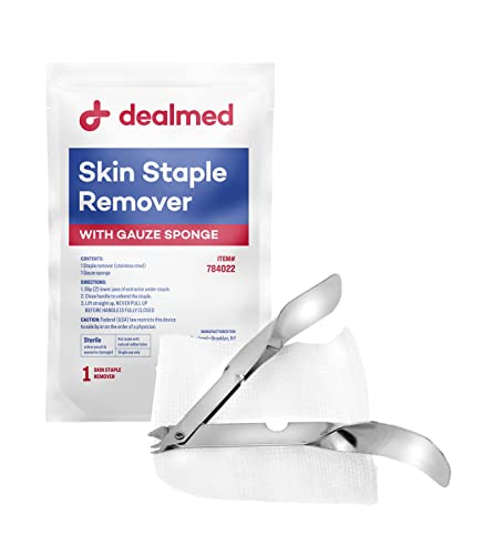 Minimalist Dealmed Sterile Staple Removal Kit, Includes Staple Remover and Gauze Collection