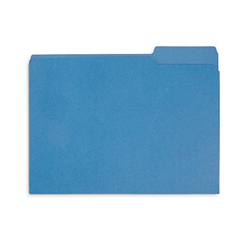Modern File Folder, 1/3 Cut Tab, Letter Size, Blue, Great Kit