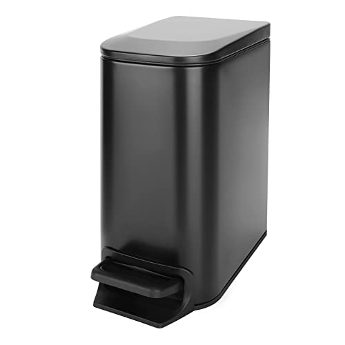 refined Cesun Small Bathroom Trash Can with Lid Soft Close, Step Set