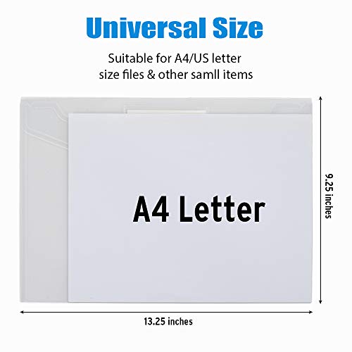 Classic Sooez 10 Pack Plastic Envelopes File Folders, Essentials