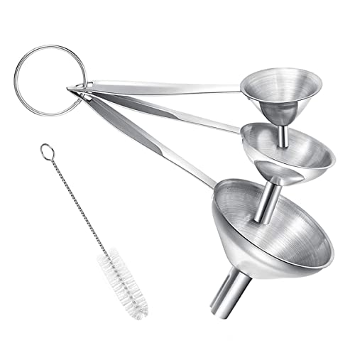 Eco-Friendly Small Funnels for Filling Bottles, 3 Pcs Stainless Steel Kitchen