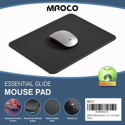 Eco-Friendly MROCO Mouse Pad [30% Larger] with Anti-Fray Stitched Collection